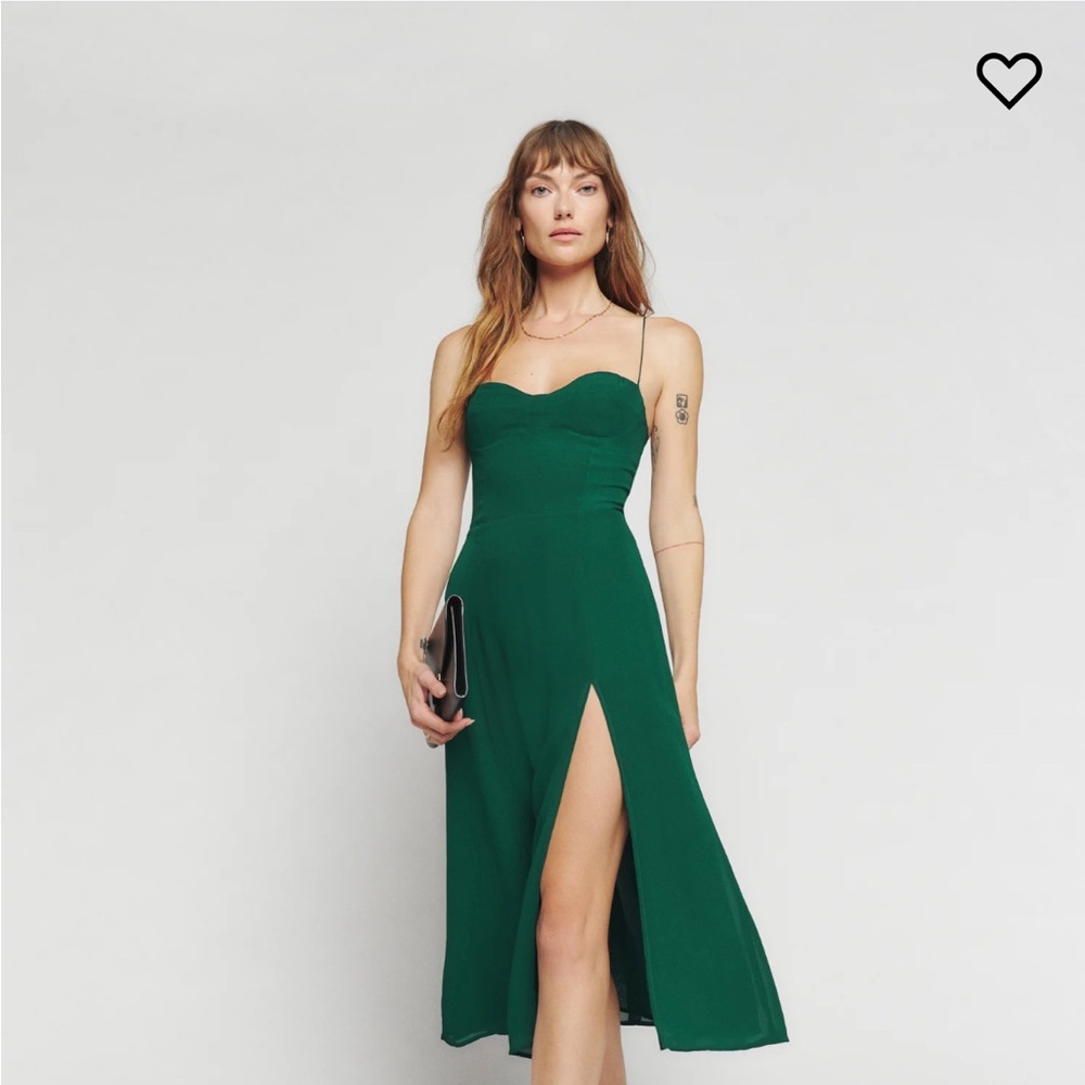 Reformation Juliette Dress - Emerald, Size 4